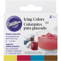 Cake Decorating Primary Icing Colour Set 4 Pack
