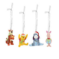 Christmas Disney Pooh Bear & Friends Tree Hanging Ornaments Set of 4