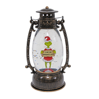 Christmas Grinch I am The Naughty List Brass Lantern Collectable Decoration