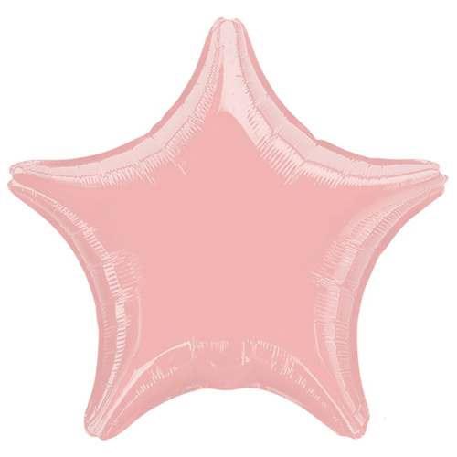 Metallic Pearl Pastel Pink Star Shape Foil Balloon