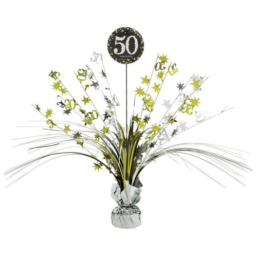 Sparkling Celebration 50th Birthday Centerpiece Spray Decoration