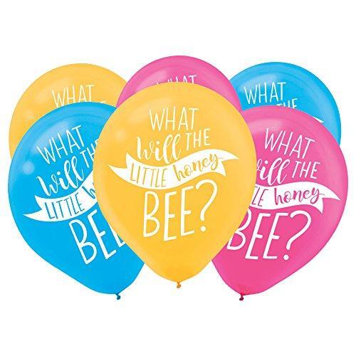 Baby Shower What Will It Bee? Assorted Latex Balloons 15 Pack