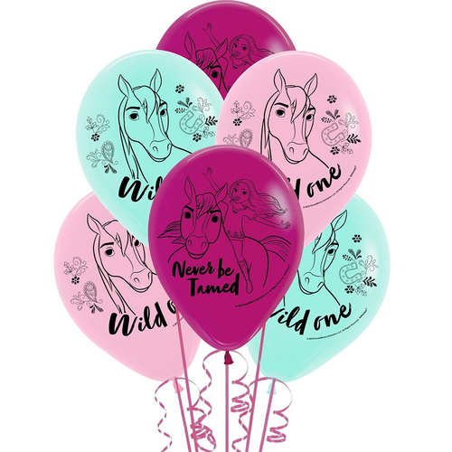 Spirit Ride Free Latex Balloons 6 Pack