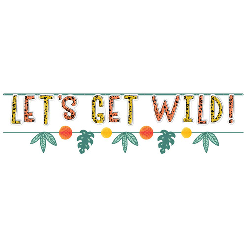 Get Wild Jungle Ribbon Banner Kit 2 Pack