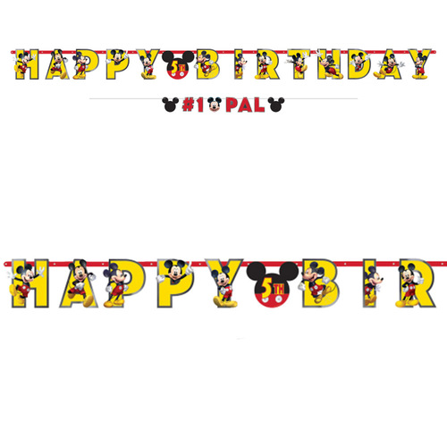 Mickey Mouse Forever Jumbo Add-An-Age Letter Banner & Mini Banner