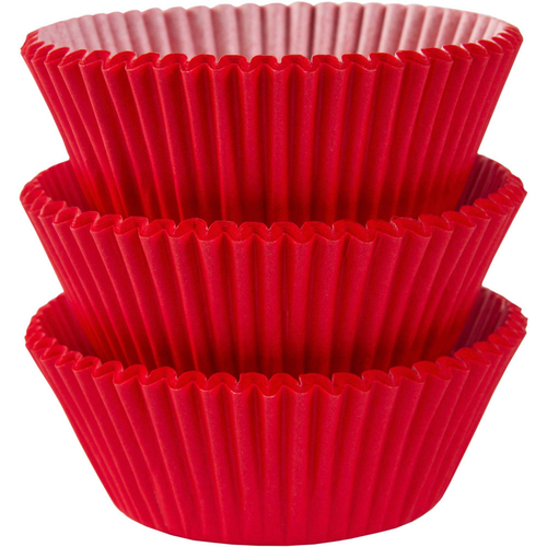 Red Cupcake Cases Baking Cups 75 Pack