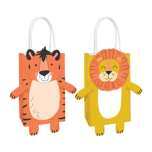 Get Wild Jungle Paper Kraft Bags 8 Pack