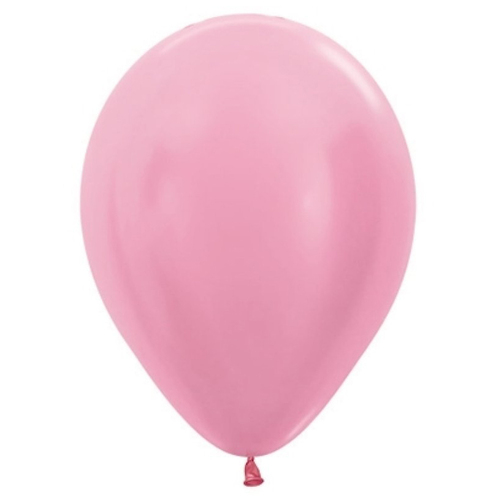 Satin Pearl Pink Latex Balloons 100 Pack