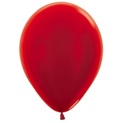 Red Metallic Latex Balloons 30cm Approx 25 Pack