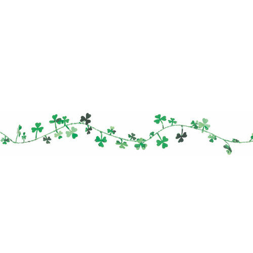 St Patrick's Day Shamrocks Wire Garland Decoration 