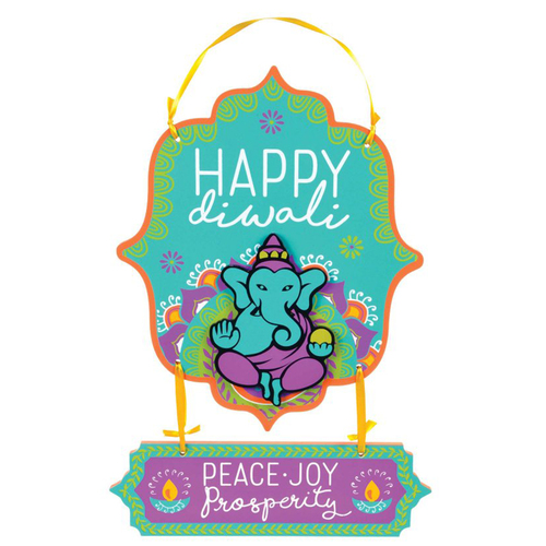 Diwali Festival of Lights MDF Hanging Sign Decoration 