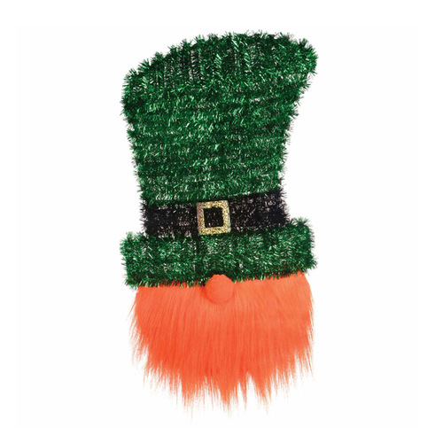 St Patrick's Day Leprechaun Head Deluxe Hanging Tinsel Decoration