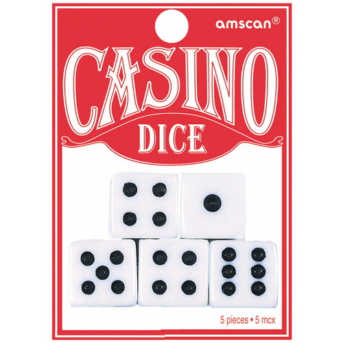 Casino Place Your Bets Playing Dice 5 Pack