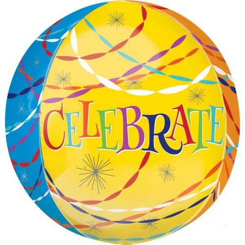 Celebrate Streamers Orbz Foil Balloon