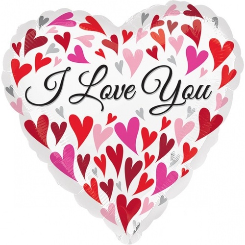Valentine's Day I Love You Happy Hearts Foil Balloon