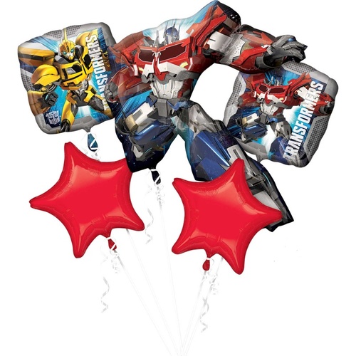 Transformers Animated Design Balloon Bouquet 5 Pack