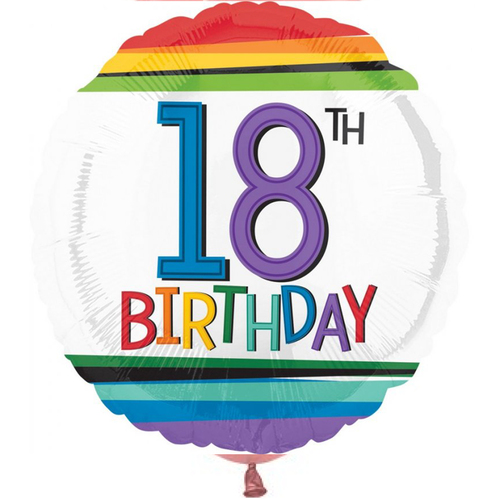 18th Birthday Rainbow Foil Balloon