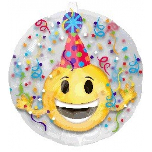 Insiders Emoticon Party Hat Foil Balloon