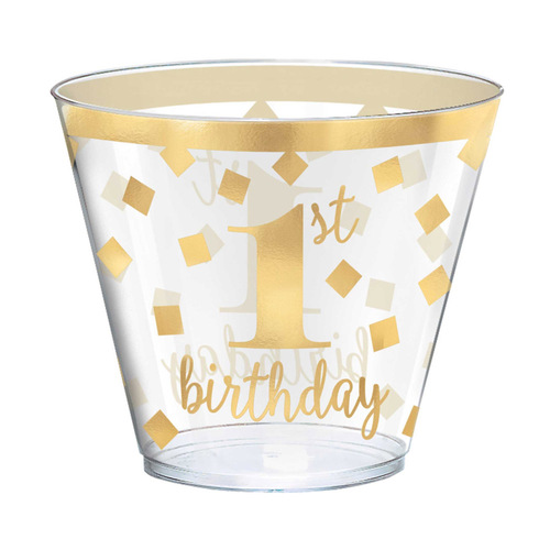 1st Birthday Hot-Stamped Tumblers 30 Pack