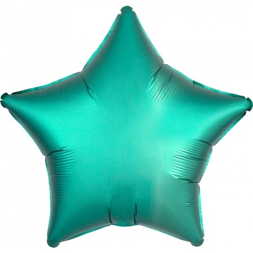Jade Green Satin Luxe Star Shaped Foil Balloon 