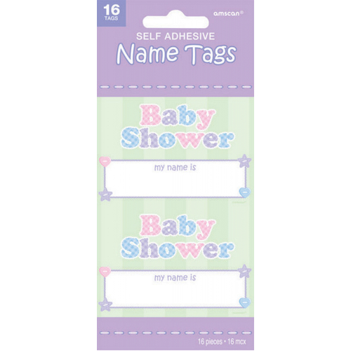 Baby Shower Guest Name Tags 16 Pack