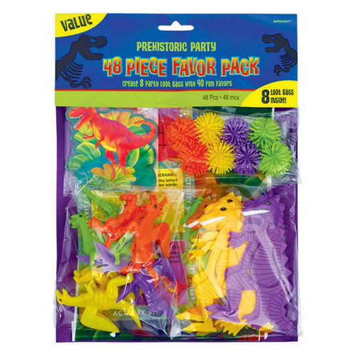 Dinosaur Prehistoric Value Favour 48 Piece Pack 