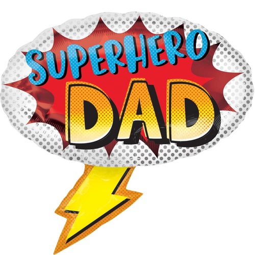 Father's Day Superhero Dad Super Shape Foil Balloon