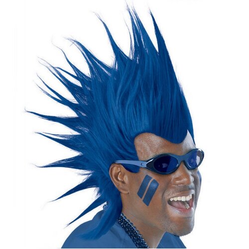 Mohawk Wig Blue - Synthetic Fiber Wig 