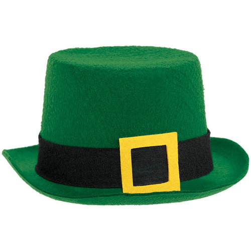 St Patrick's Day Felt Green Top Hat x1