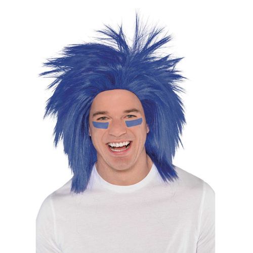 Crazy Wig Blue - Synthetic Fiber Wig 