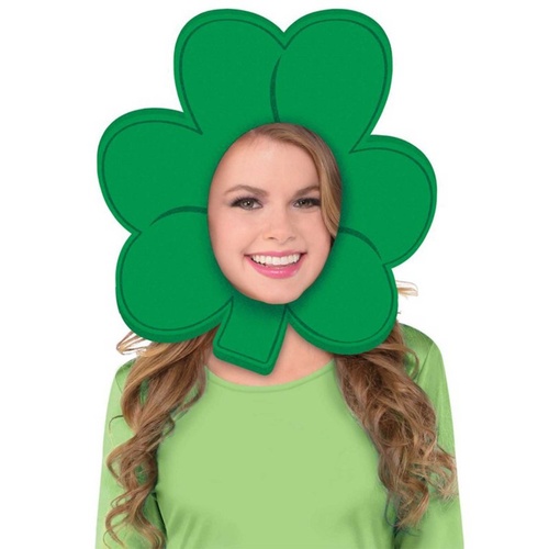 St Patrick's Day Shamrock Shaped Foam Hat x1