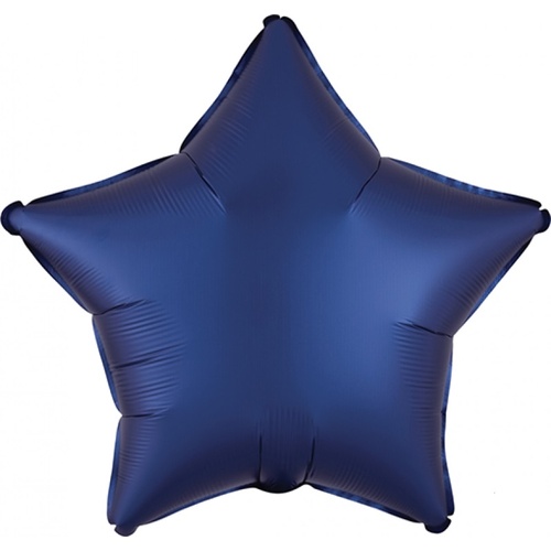Navy Blue Satin Luxe Star Shaped Foil Balloon 