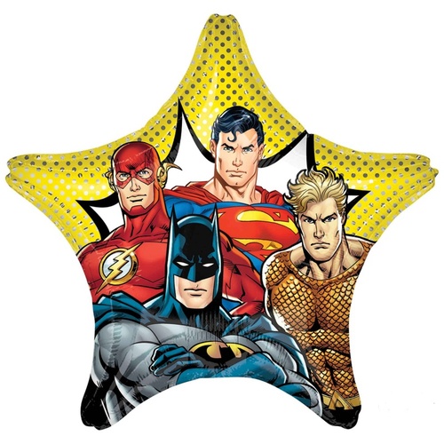 Justice League Jumbo Star Shaped Foil Balloon