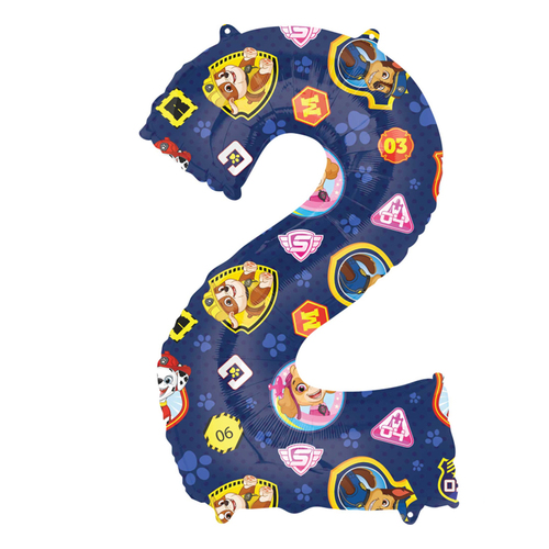 Paw Patrol Number 2 SuperShape Foil Balloon