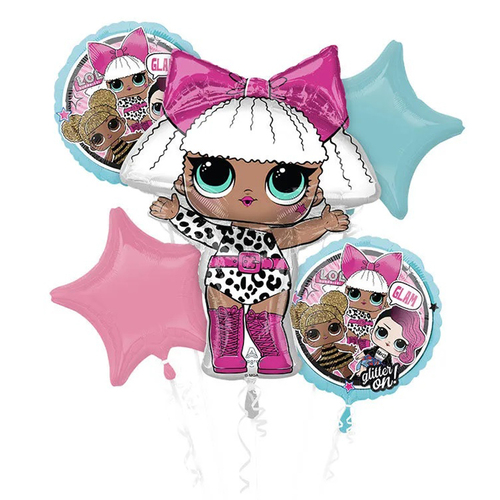LOL Surprise Dolls Glam Foil Balloon Bouquet 
