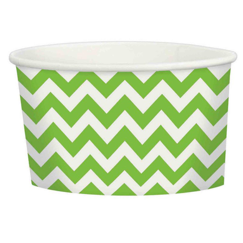 Chevron Kiwi Green Treat Cups 20 Pack