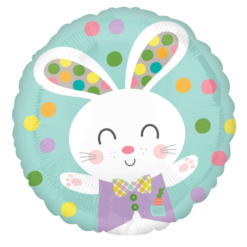 Easter Spotted Bunny Jumbo Round Balloon