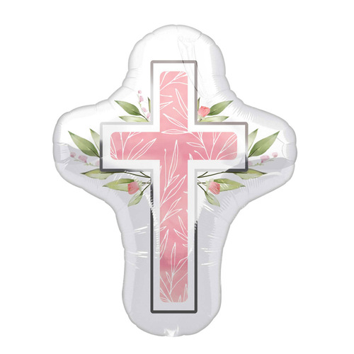 My First Communion Pink SuperShape Foil Balloon