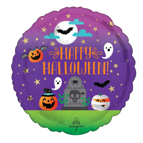 Happy Halloween Fun & Spooky Foil Balloon