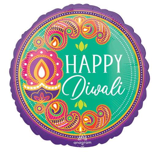 Happy Diwali Festival of Lights Rangoli Dream Foil Balloon