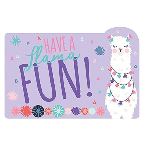 Llama Fun Postcard Invites 8 Pack
