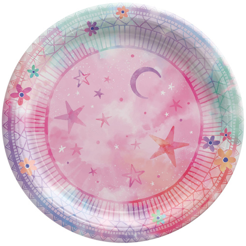 Coachella Round Lunch Cake Dessert Plates 8 Pack