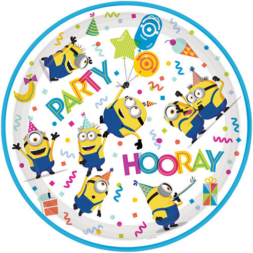 Minions Despicable Me 23cm Round Paper Plates