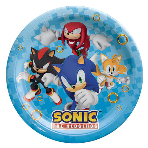 Sonic The Hedgehog 23cm Paper Plates 