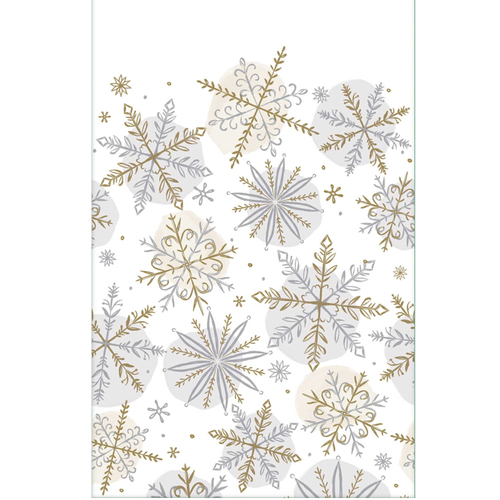 Christmas Shining Snowflakes Paper Tablecover