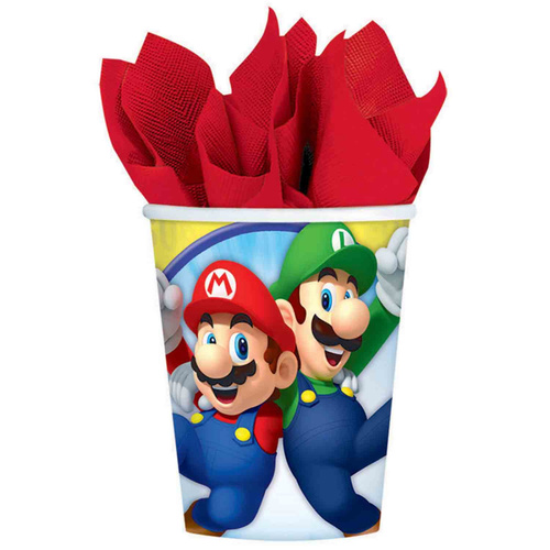 Super Mario Brothers Paper Cups 8 Pack