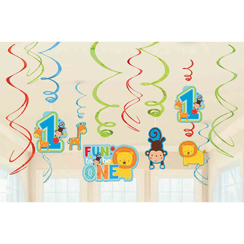 1st Birthday Wild One Swirl Decorations 