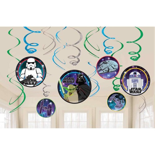 Star Wars Galaxy Swirl Value Pack Hanging Decorations x12