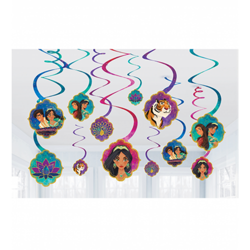 Aladdin Spiral Swirls Decorations 12 Pack