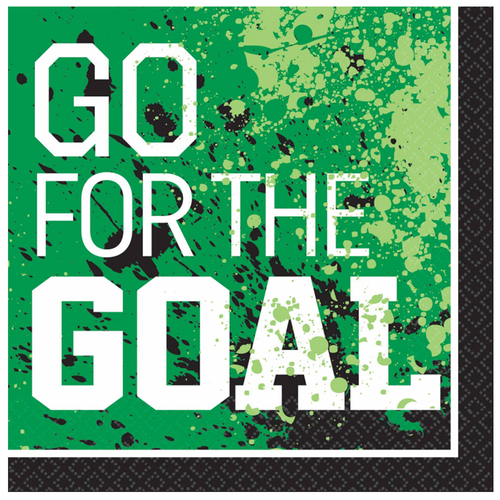 Soccer Goal Getter Lunch Napkins 36 Pack